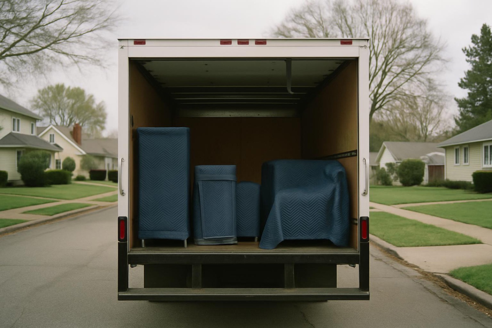 Titan Moving LLC - moving truck and wrapped furniture in Vallejo